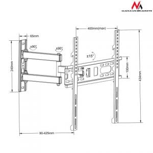Uchwyt do TV/monitora Maclean MC-761 26-55" 30kg vesa 400x400