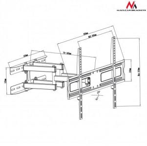 Uchwyt do TV/monitora Maclean MC-762 37-70" 30kg vesa 600x400
