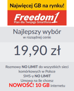 Abonament Freedom 1 w Premium Mobile jest idealną ofertą